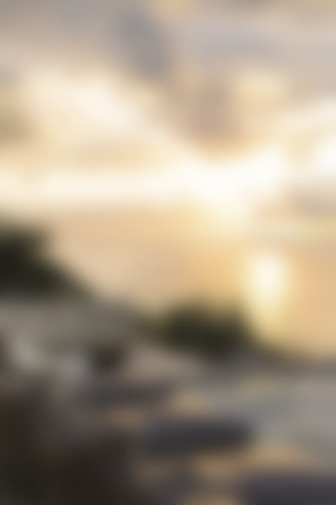 Golden rays over the silver sea.